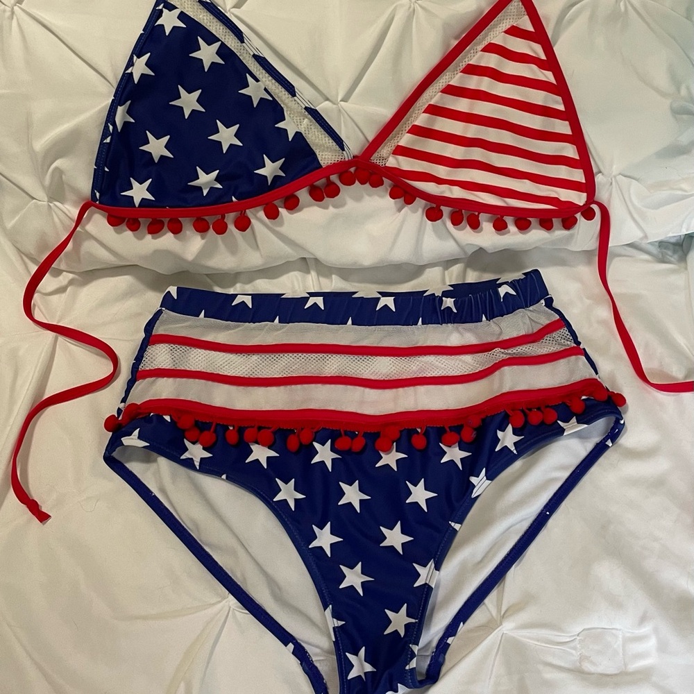 Swimsuit- Red, White & Blue Sz XL GUC